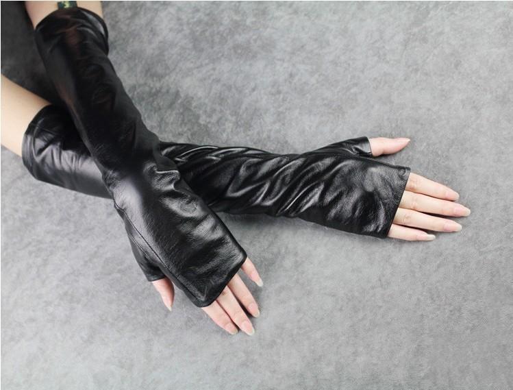 Vegan Leather Fingerless Gloves