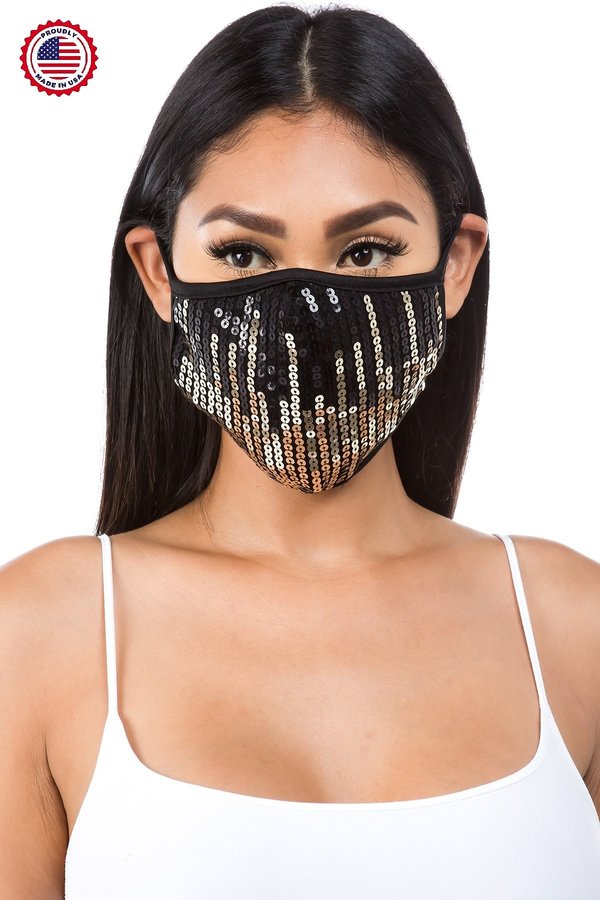 Sequin face mask