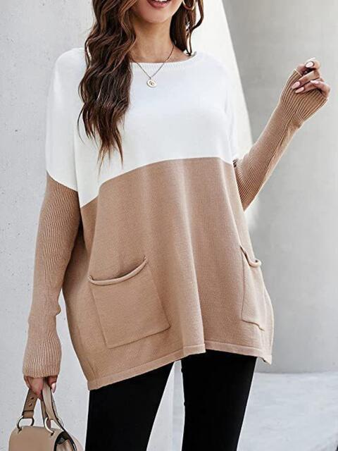 Two Tone Pocketed Sweater