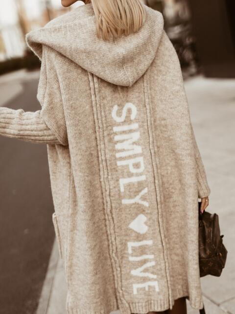 SIMPLE LIVE Hooded Cardigan